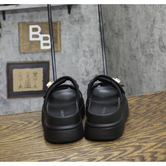 NEW Steve Madden Bigschmona Platform Slide Sandals BIGS05S1 Black Jelly 6M - Picture 9 of 13